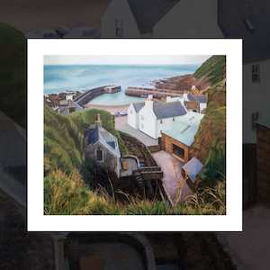 'Scottish Fishing Village' art print by Dick Frizzell