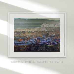 Dick Frizzell: 'Autumn Morning Alexandra' art print by Dick Frizzell