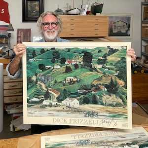 "Whakapirau" signed print by Dick Frizzell