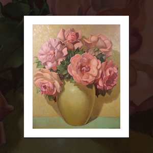 “Pink Roses” art print by Dick Frizzell