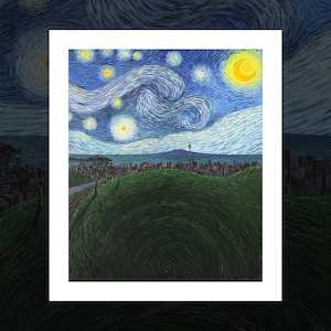 "Starry Night, Mt Eden" art print by Justin Summerton