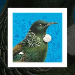 "Azure Tui" pop art print