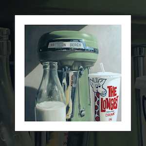 Art Prints For Him: “Hamilton Beach Milkshake” art print by Matt Guild