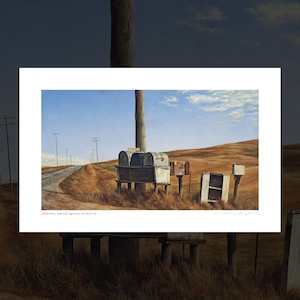 Landscape Art Prints: “Auripo Road” framed signed art print by Grahame Sydney