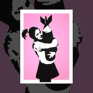 'Bomb Love' Banksy art print