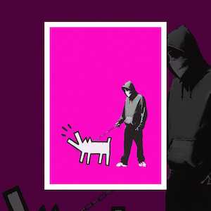 'Choose Your Weapon - Magenta' Banksy art print