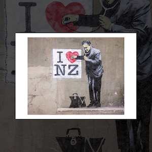 'I Love NZ' Banksy art print