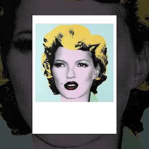 'Kate Moss - Teal' Banksy art print