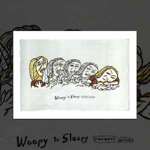 Weepy to Sleepy A3 art print by Dick Frizzell