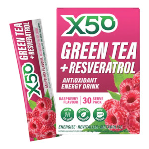 X50: X50 Green Tea 30 Serve Raspberry