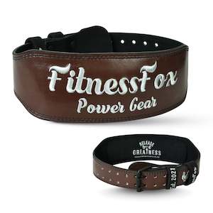 FitnessFox 4" Maroon Weightlifting Leather Belt ( Delivery 1-5 November)