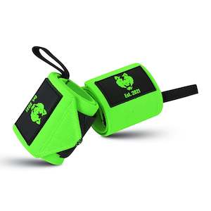 18" Inch Green Wrist Wraps(Pair) (Delivery date:30-10-2024)