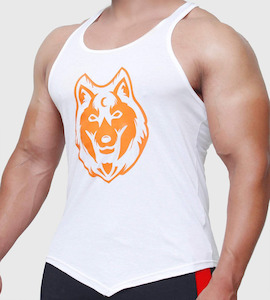 Fitnessfox White Gym Training Singlets