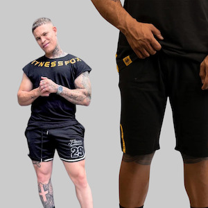 Singlet + Shorts Bundles ( Black - Yellow )