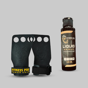 GYM Hand Grips + Liquid Chalk Bundle