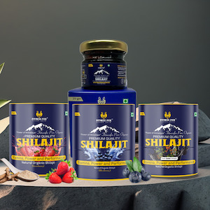 Pure Organic + Gold + Strawberry + Blueberry Shilajit Bundle