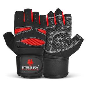 FITNESS FOX Heavy Duty Gym Hand Gloves for Weightlifting Support