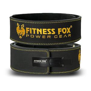 Lever Belts: FITNESS FOX 10MM Lever Suede Leather Powerlifting Belt