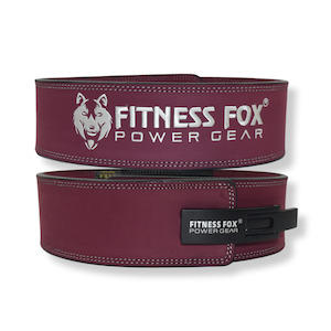 FITNESSFOX 10mm Suede Leather Lever Belt ( Burgundy)