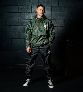 Mens Sauna Suits: FITNESSFOX Forest Green Half zipper Sauna Jacket with Hood ( limited edition)