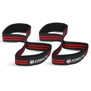 Figure 8 Strap: FITNESS FOX 60cm Figure 8 Straps(Pair) for Deadlift & Weightlifting Support