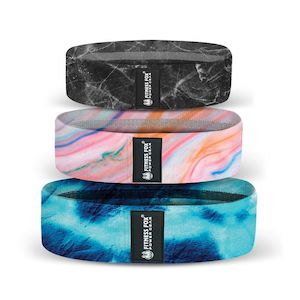 Booty Band Set: FITNESS FOX Best Fabric Resistance Non Slip Booty Bands Set of 3 for Gym Training