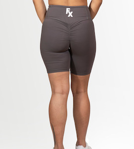 Shorts: FitnessFox Stone Grey Scrunch Bum Shorts