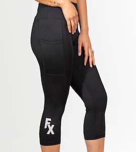 FitnessFox Black High Waisted 3/4 Leggings