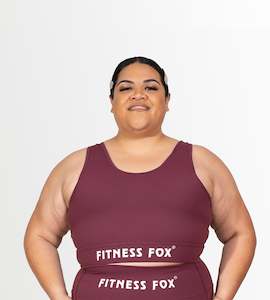 Fitnessfox Deep Pink Crossing Straps Crop