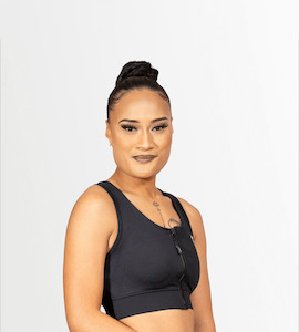 Crops: Fitnessfox Black Hi Impact Crop with Front Zip