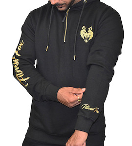 FITNESS FOX New Classic PULLOVER Hoodies-Black