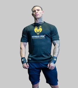 Mens T Shirts: FITNESS FOX Body Fit High Neck T-shirt