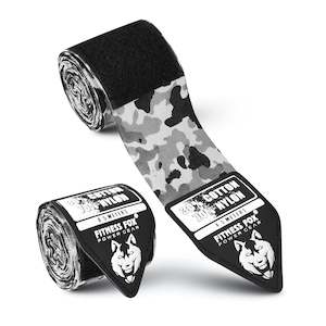 FITNESSFOX Boxing Hand Wraps (Grey- Camo)