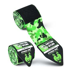 FITNESSFOX Boxing Hand Wraps (Green Camo)