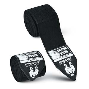 FITNESSFOX Boxing Hand Wraps (Black)