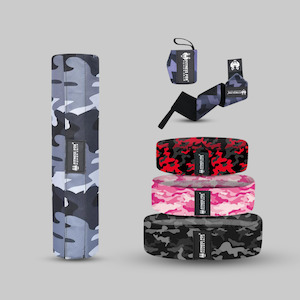 Barbell Padd Camo + Bootyband + Camo Wrist Wrap Bundles