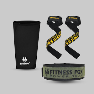 10mm Triple ply Nylon Neopreen belt + Knee Sleeves + Lifting Straps Bundle