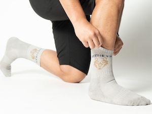 MID-CREW Grey Daily Socks