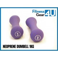 2 x 1kg neoprene dumbbells