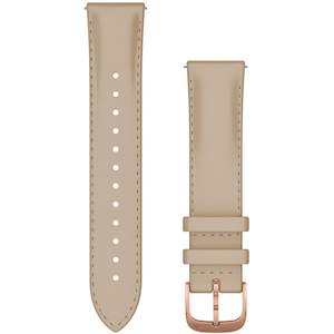 Sporting equipment: Quick Release Band 20mm – Light Sand Italian Leather with 18K Rose Gold PVD hardware