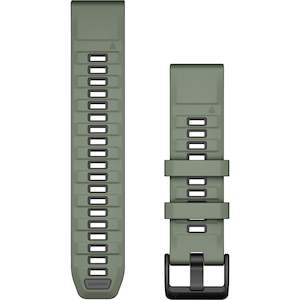 Sporting equipment: Garmin QuickFit 22 Watch Band – Willow/Graphite Silicone