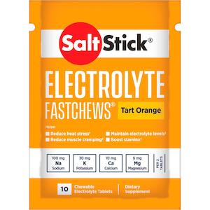 SaltStick FastChews - Pack of 10 Chewable Electrolytes - Tart Orange