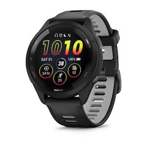 Sporting equipment: Garmin Forerunner 265 Multisport GPS Smartwatch – Black Bezel with Black Case