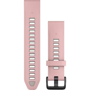 Garmin QuickFit 20 Watch Band, Dust Rose/Fog Grey Silicone