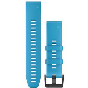 QuickFit 22 Watch Band – Cyan Blue Silicone