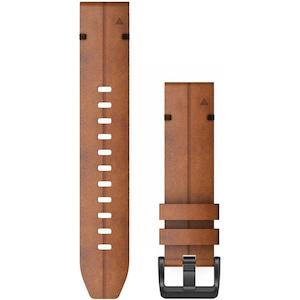 QuickFit 22 Watch Band – Chestnut Leather Band