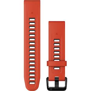 Sporting equipment: Garmin QuickFit 20 Watch Band, Flame Red/Graphite silicone