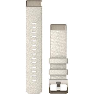 Sporting equipment: Garmin QuickFit 20 Watch Bands, Cream Heathered Nylon with Soft Gold Hardware