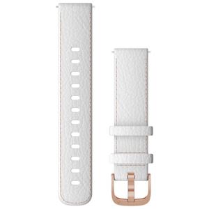 Quick Release Bands (18 mm), White Leather with Rose Gold Hardware