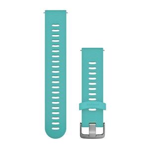 Quick Release Band 20mm – Aqua Silicone Band with Silver Hardware